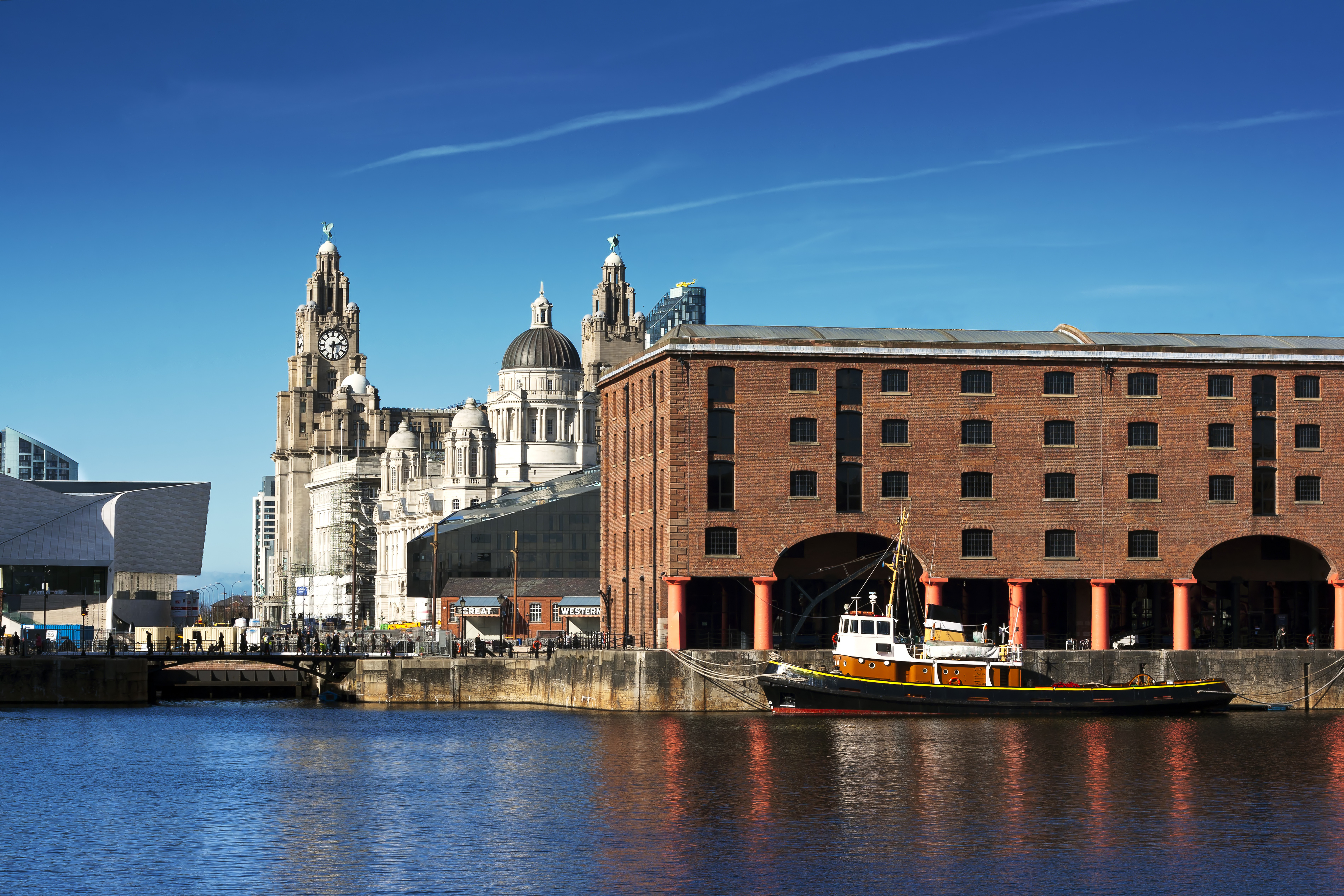 View of Tate Liverpool and waterfront